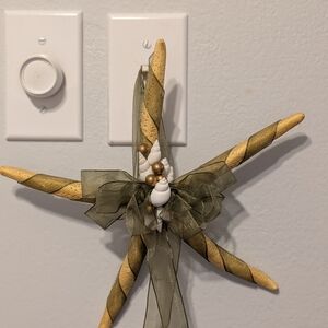 Gold and Green Star Ornament